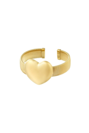 Goudkleurige armband met hartvorm detail