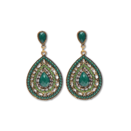 Statement oorbellen bohemian stones