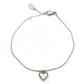 Armband Zilver Hart