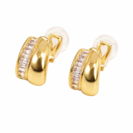 Clip Oorbellen met Strass – Elegant & Tijdloos