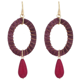 Statement Oorbellen Fancy Drop Rood