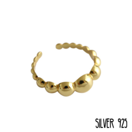 Gouden Ring Bolletjes Gold Plated