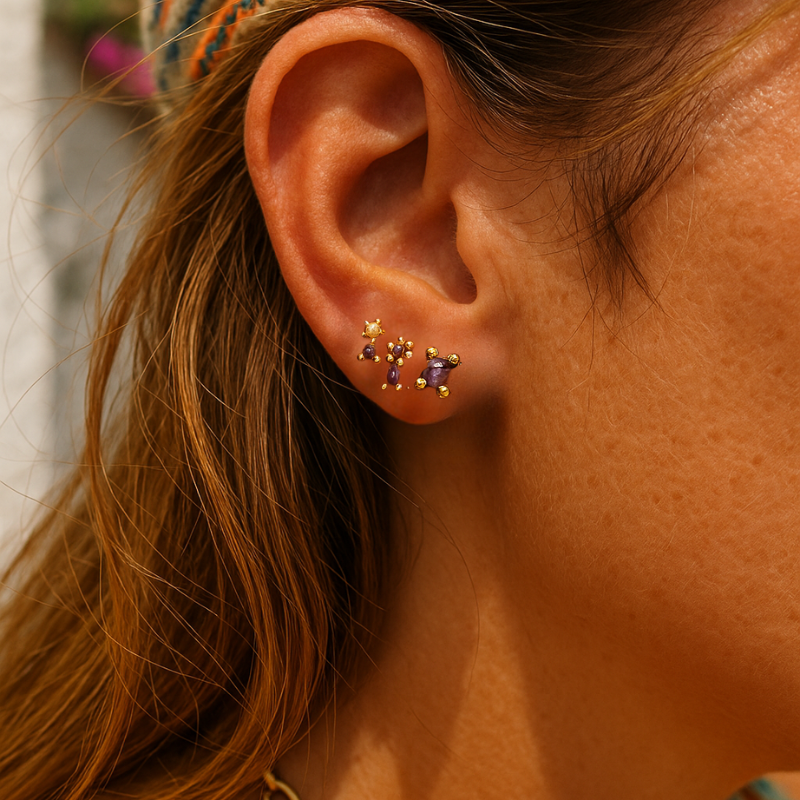 Earparty Paarse studs