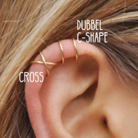 Ear cuff Goud Cross