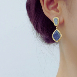 Clip oorbellen classic blue