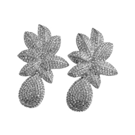 Statement Oorbellen Pineapple Zilver