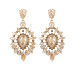 Statement oorbellen box naturel