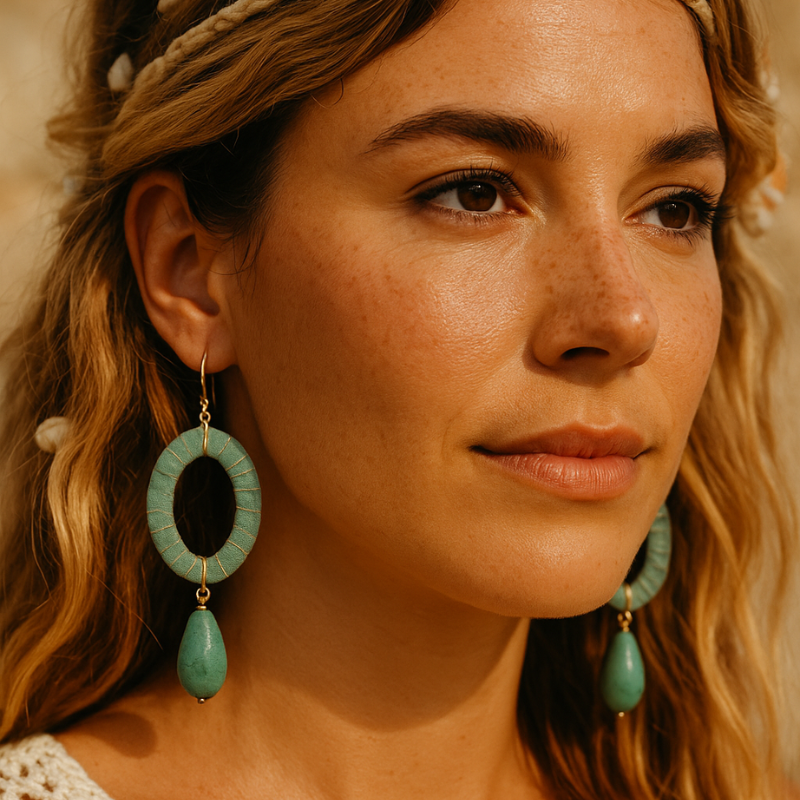 Statement Oorbellen Fancy Drop Groen