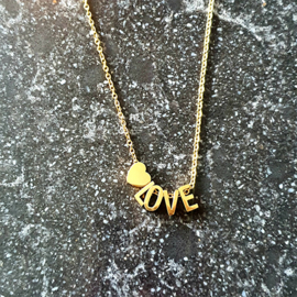 Gouden Ketting Letter A