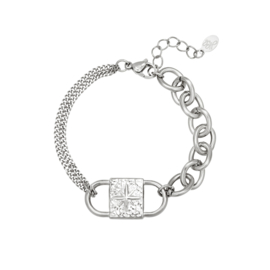 Zilveren Schakel Armband Chunky Lock