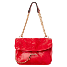 Tas lak rood met ketting