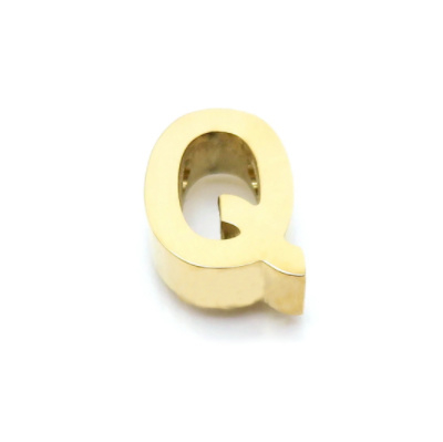 Gouden Ketting Letter Q