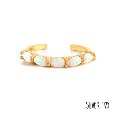 Gouden Ring Steentjes Opal