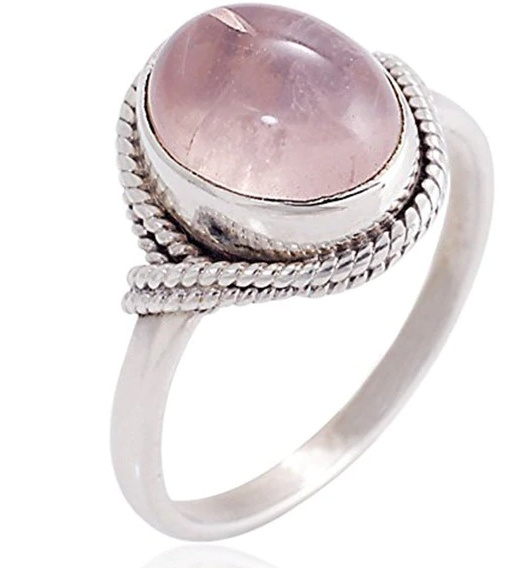 Ring Gemstone Lichtroze Zilver 925