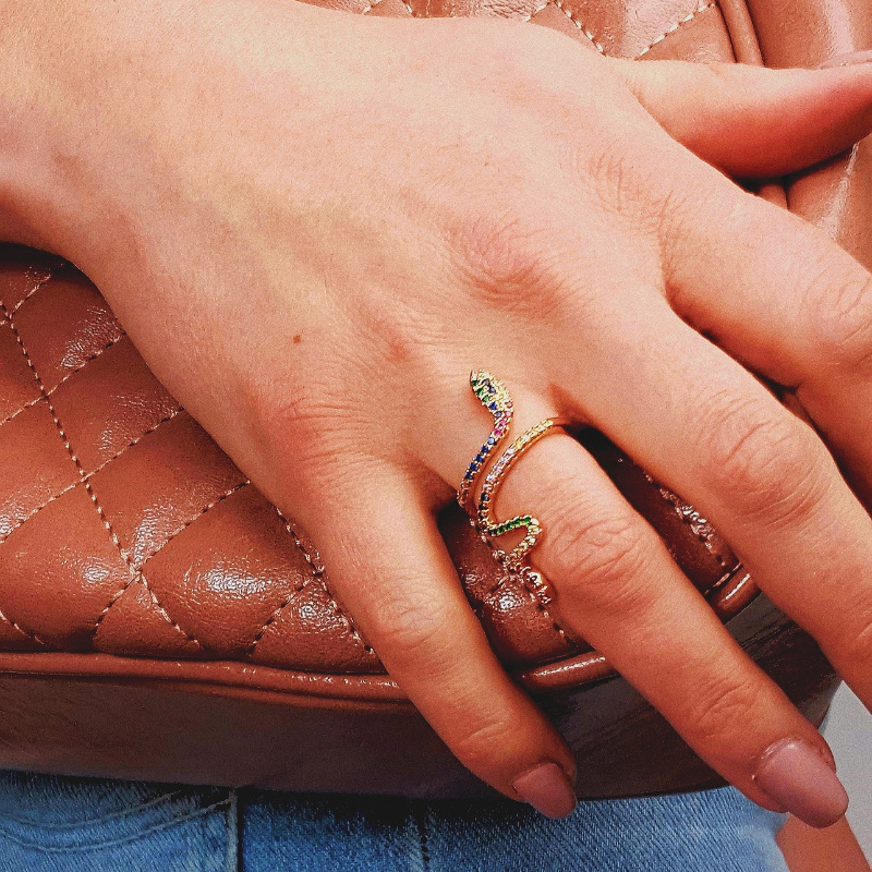 Vete Eindeloos Mellow Regenboog Ring Slang (Wil je het laten inpakken?: Nee, ik wil het niet in  laten pakken) | Ringen | Marody