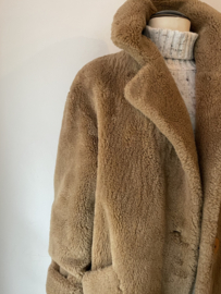 Vintage 80s wool teddy coat