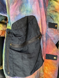 Vintage 80s Tie Dye oversized rainbow jacket