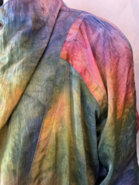 Vintage 80s Tie Dye oversized rainbow jacket