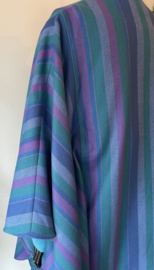 Vintage pure wool color stripe Poncho
