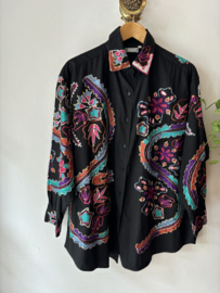 Vintage Cotton oversized Embroidered blouse