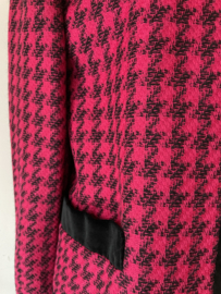 Vintage 80s wool black pink blazer
