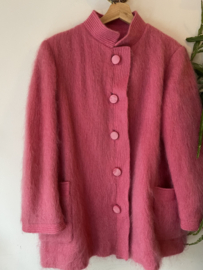 Vintage pink mohair wool Andrew Stewart coat
