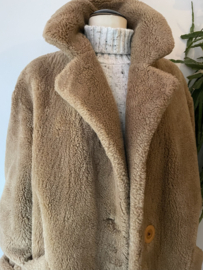 Vintage 80s wool teddy coat