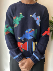 Vintage 80s bird knitwear