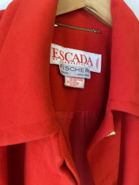 Vintage 1980s Red wool ESCADA coat