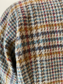 Vintage wool Tartan coat with velvet details