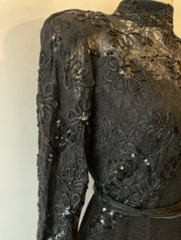 Vintage 80s Deadstock Sequin lace Dress