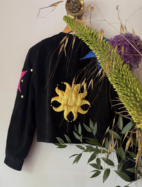 1980s Vintage Dino’z Suede patchwork studs Jacket