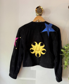 1980s Vintage Dino’z Suede patchwork studs Jacket