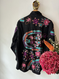 Vintage Cotton oversized Embroidered blouse