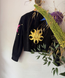 1980s Vintage Dino’z Suede patchwork studs Jacket