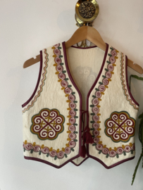 Vintage embroidered kids waistcoat