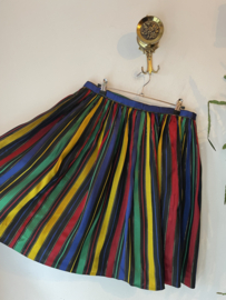 Vintage 80s color stripe skirt