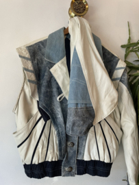Vintage 1980s Leather Denim suède jacket/bodywarmer