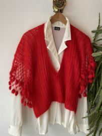 Vintage mohair red spencer knitwear