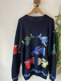 Vintage 80s bird knitwear