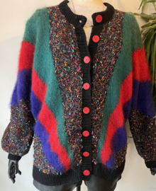 Vintage 1990s color pop cardigan