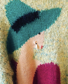 Vintage 1990s color pop cardigan