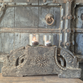Houten ornament / kandelaar 3