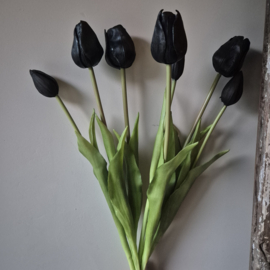 Kunsttulpen bosje zwart 7st.