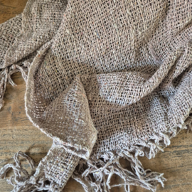 Shabby plaid ruw taupe
