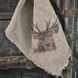Shabby doek Hert (gekleurd)