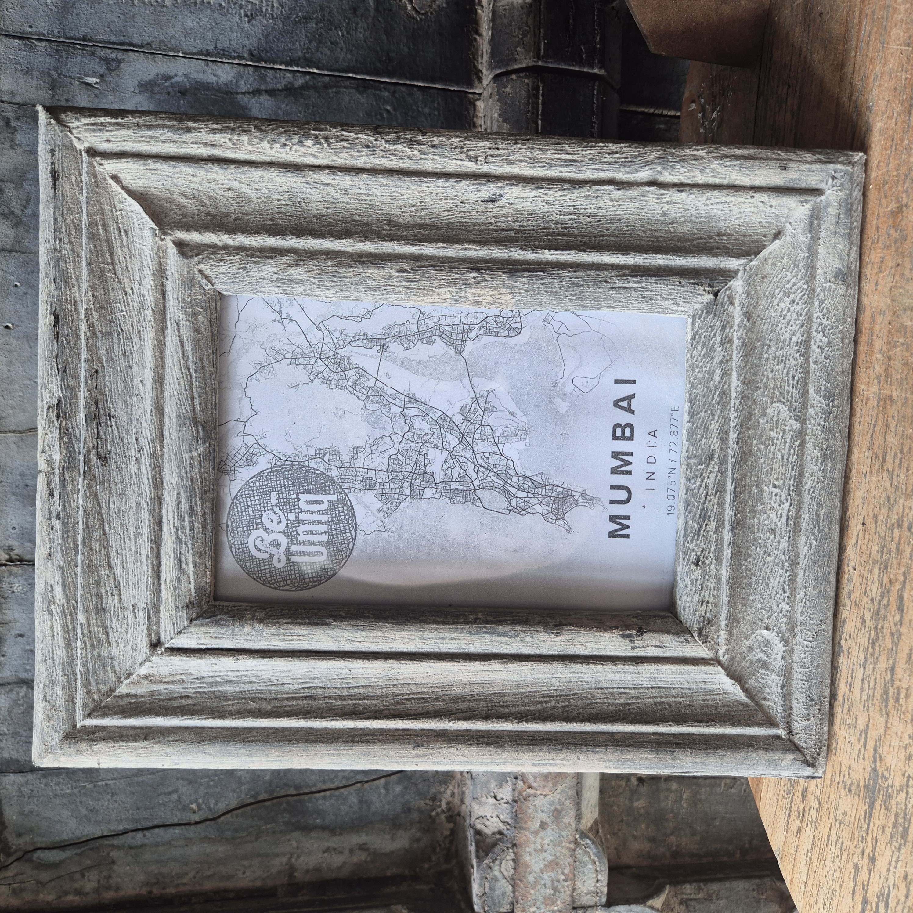 Houten fotolijst landelijk grey S