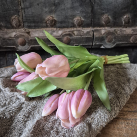 Kunsttulpen bosje licht paars/roze