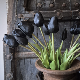 Kunsttulpen bosje zwart 7st.