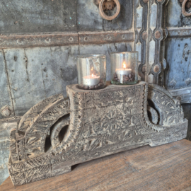 Houten ornament / kandelaar 2